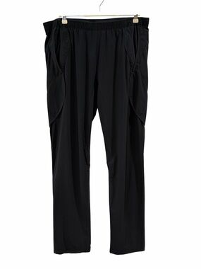 Paskho Black Cargo Travel Pants with Elastic Waist